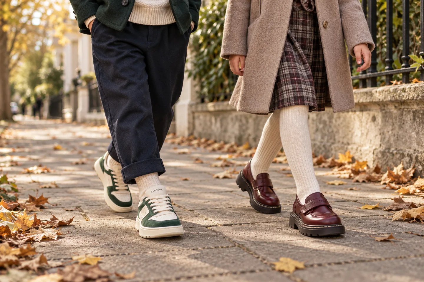Autumn and winter outfits for children: pairing shoes with clothing