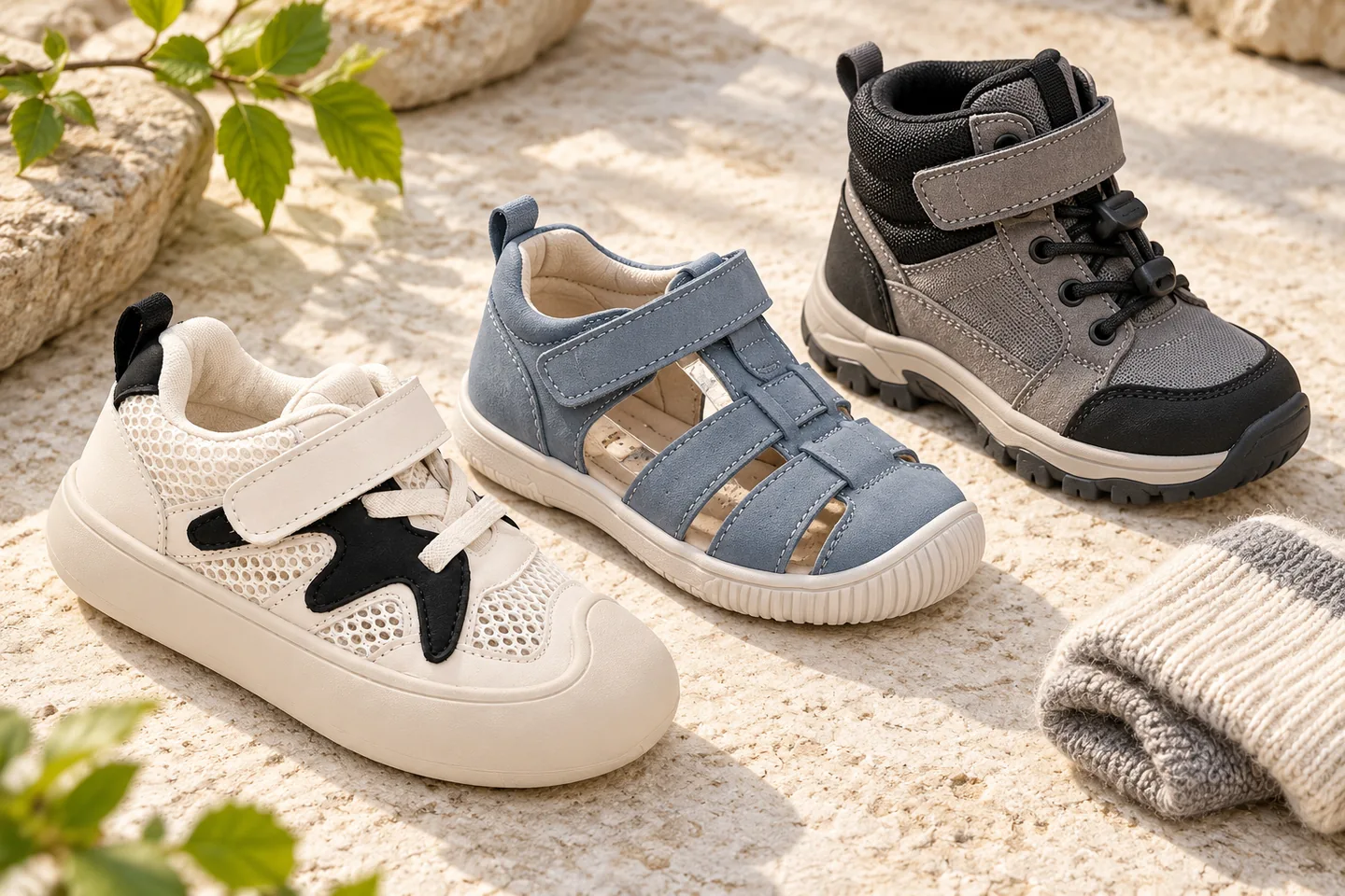 Choosing children’s shoes by season: sandals, sneakers and winter footwear
