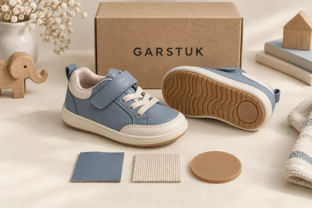 Reading children’s shoe material labels: upper, lining and sole
